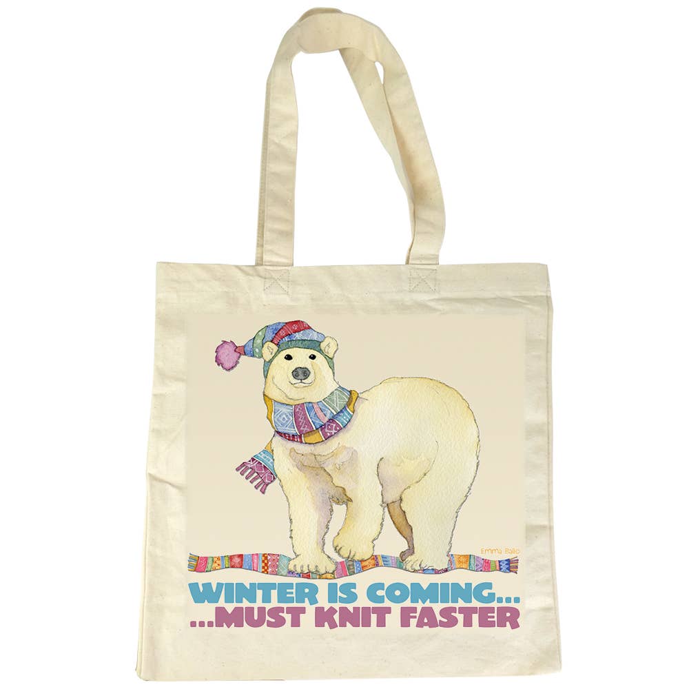 Winter is Coming Project Cotton Canvas Bag by Emma Ball