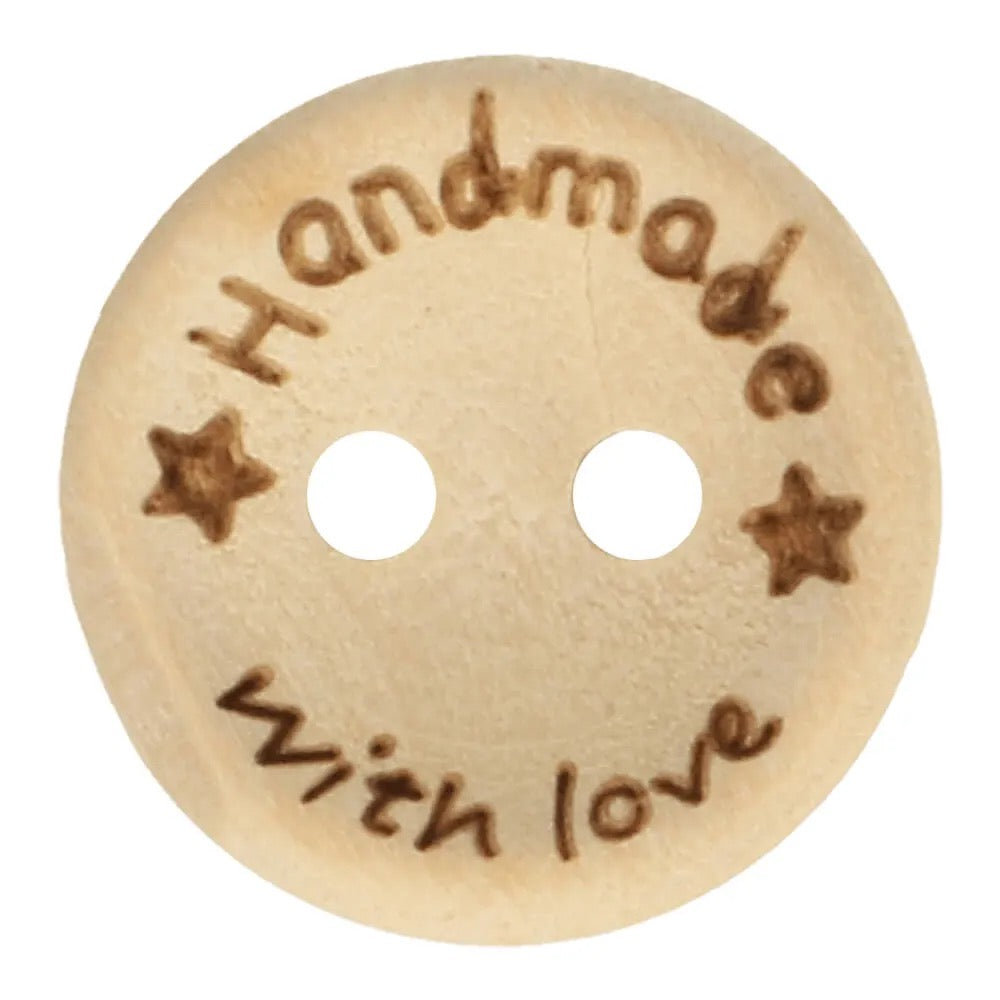 Handmade with love wooden buttons