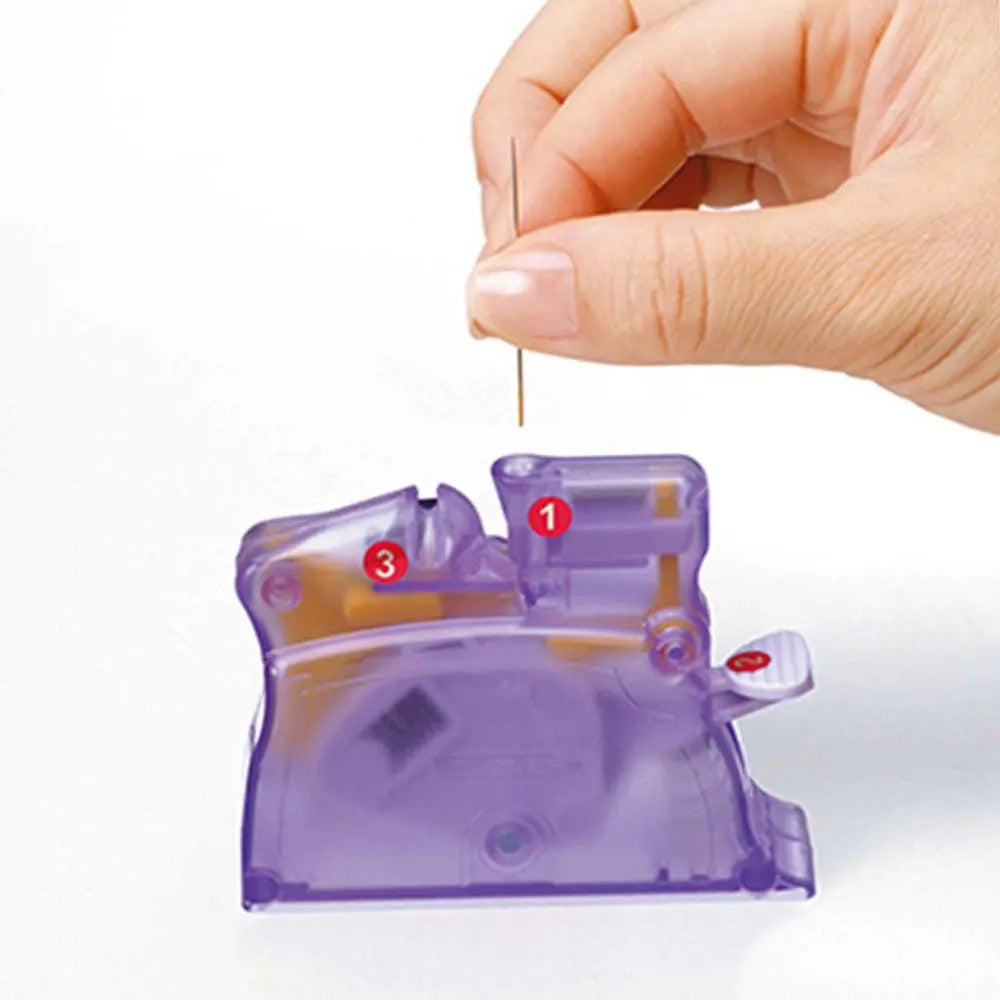 Clover Desk needle threader purple
