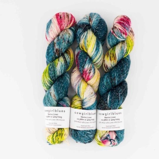 Cowgirlblues Merino Linen gradient hand dyed
