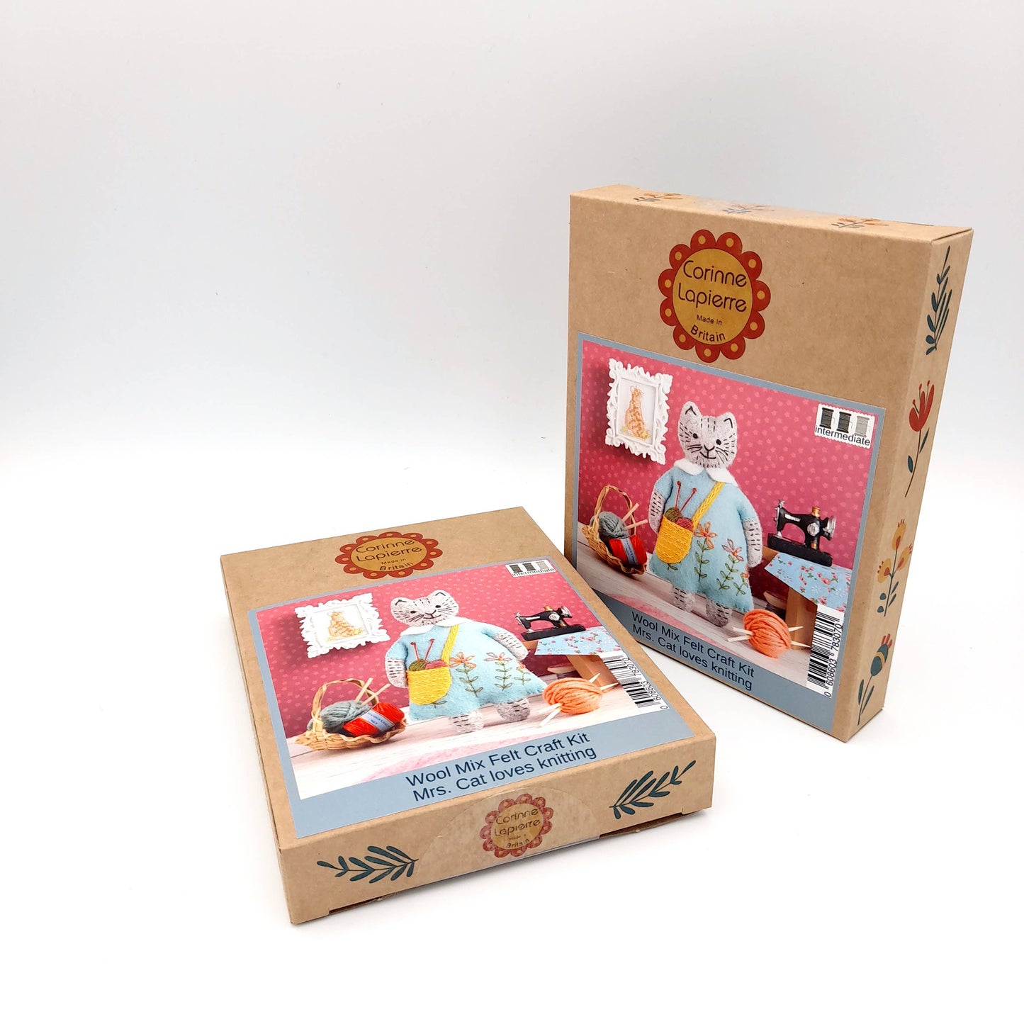 Mrs. Cat Loves Knitting Felt Craft Mini Kit by Corinne Lapierre