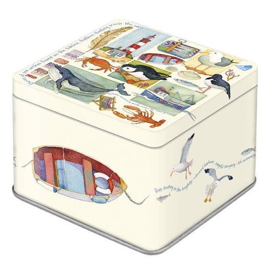 Coastal Pieces . Small Square Tin