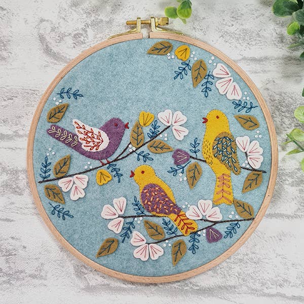 Dawn Chorus Appliqué Hoop Craft Kit by Corinne Lapierre