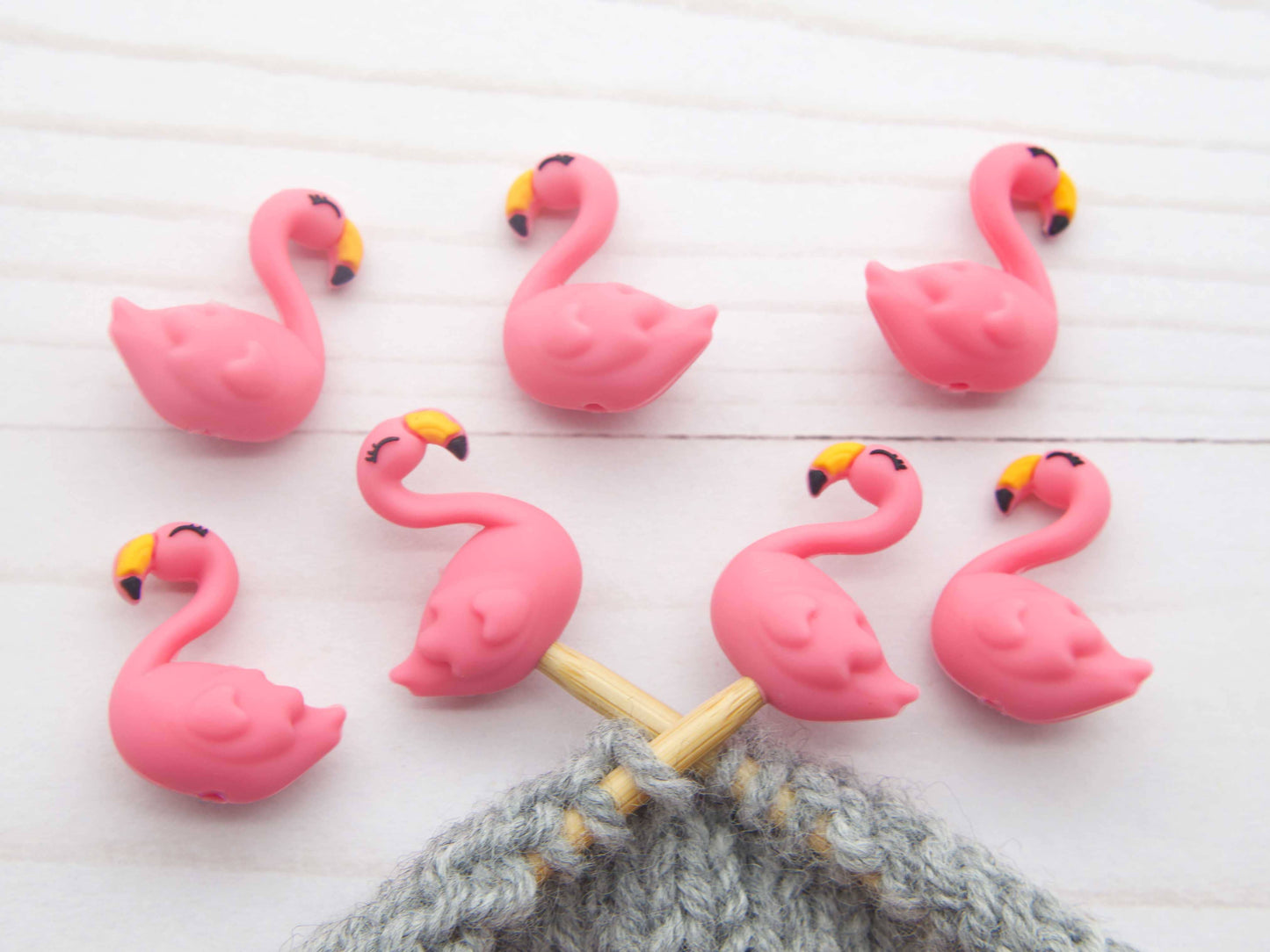 Little Flamingo's Stitch stoppers -  Fox and Pine Stitches