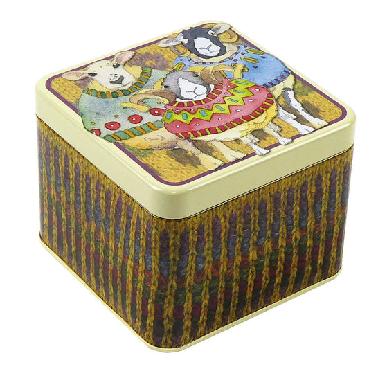 Sheep In Sweaters Small Square Tin - Emma Ball