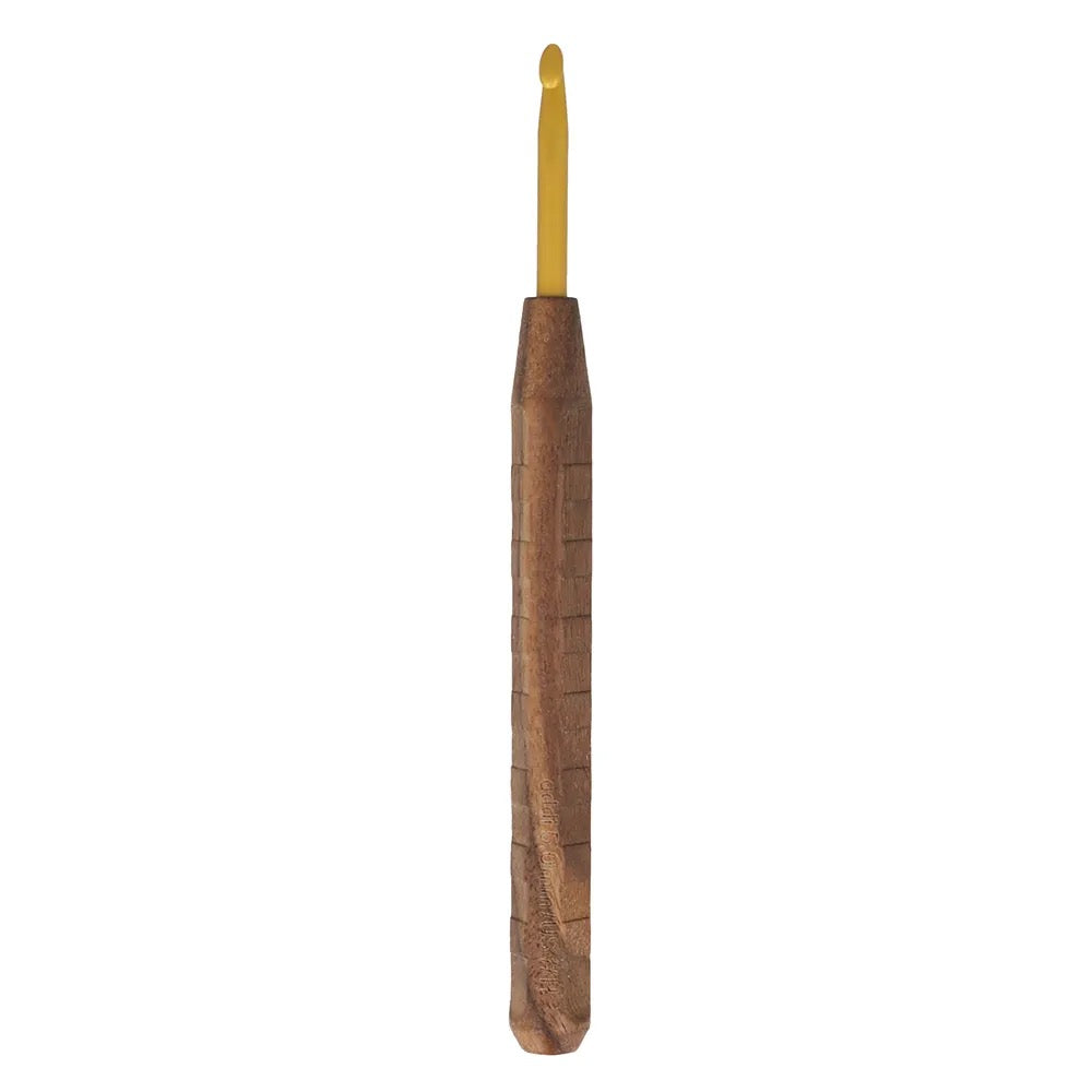 Addi Nature Walnut Gold Crochet hooks (16cm)