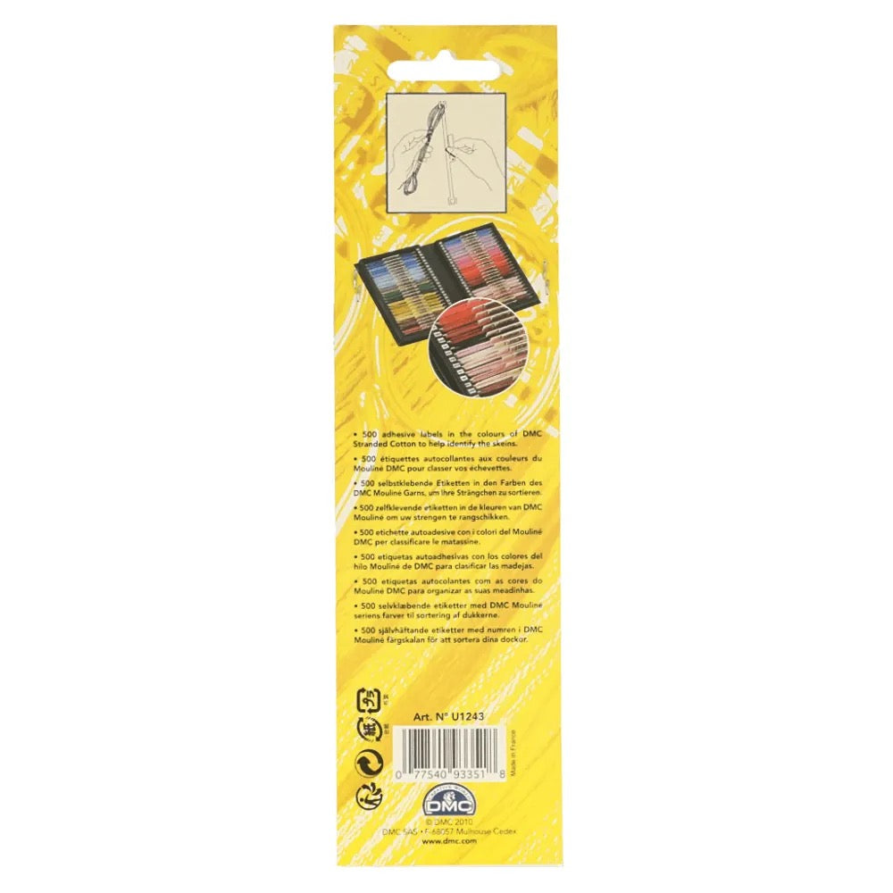DMC adhesive organiser labels