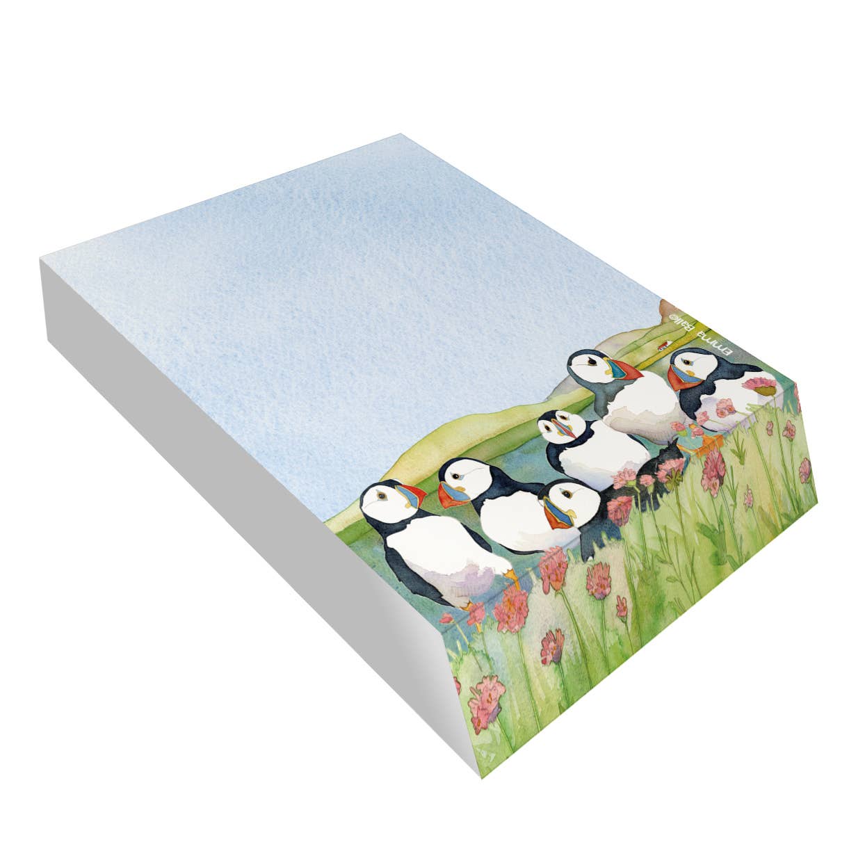 Sea Thrift Puffin Slant Pad by Emma Ball
