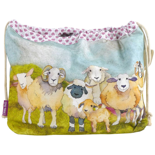Felted Sheep Drawstring Bag Emma Ball