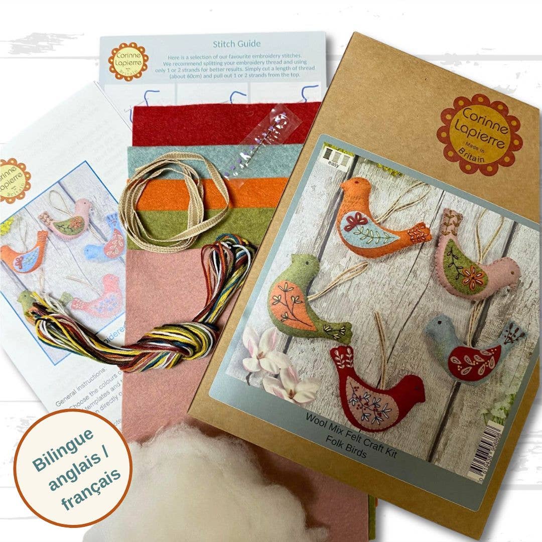 Folk Birds Felt Craft Kit by Corinne Lapierre