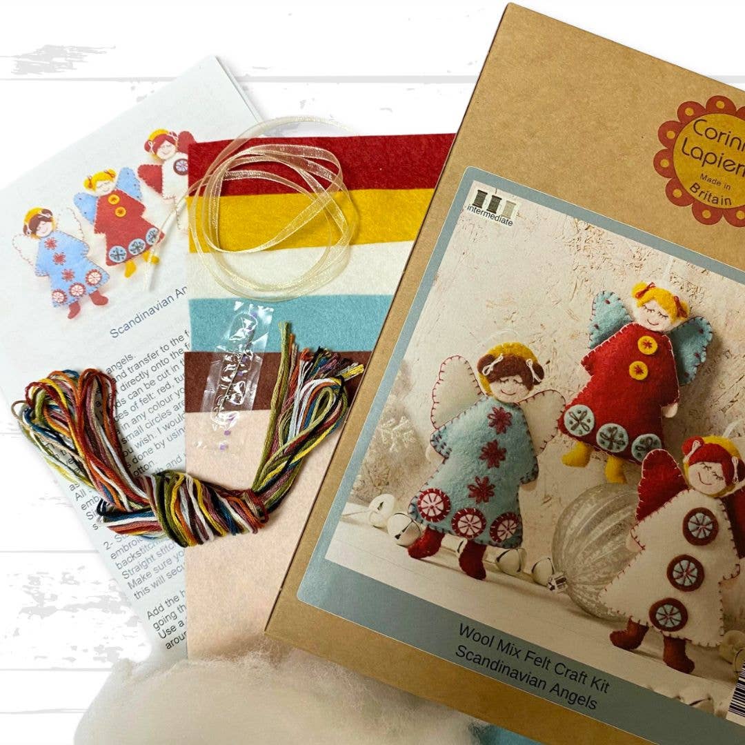 Scandinavian Angels  Felt Craft Kit by Corinne Lapierre