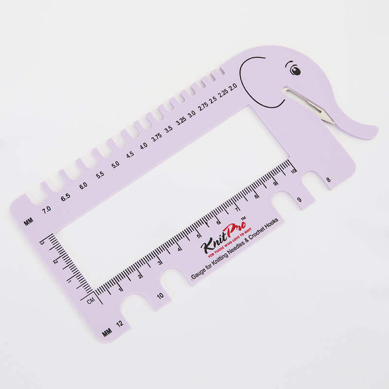 KnitPro Knitting needle and Crochet Gauge with Yarn cutter